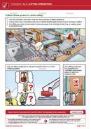 toolbox talk, lifting operations, visual health and safety