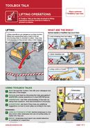 toolbox talk, lifting operations, visual health and safety