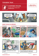 toolbox talk, confined spaces, visual health and safety