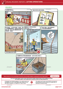 visual incident report, lifting operations, safety illustrations, Cantonese