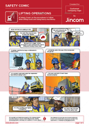 safety comic, lifting and rigging, lifting operations, safety cartoon