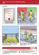 visual standard, toolbox talk, key message poster, safety poster, working at height, falls from height, mobile elevated work platforms (MEWP)