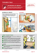 toolbox talk, working at height, falling objects, fall prevention