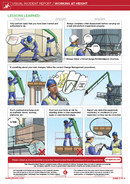 visual incident report, working at height, safety illustration
