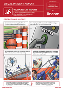 visual incident report, working at height, safety illustration