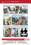 safety comic, safety illustration, working at height, work at height