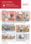 visual standard, health risks, prevent dust exposure
