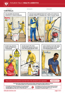 toolbox talk, health, asbestos, safety cartoon
