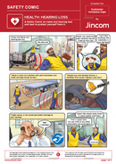 safety comic, health, prevent hearing loss, safety cartoon