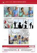 safety comic, health, substance abuse, alcohol testing, safety cartoon
