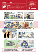 safety comic, PPE, personal protective equipment, safety cartoon