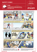 safety comic, PPE, personal protective equipment, safety cartoon