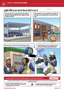 toolbox talk, handling chemicals, Hindi, storing gas cylinders, safety illustrations