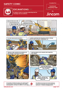 safety comic, excavations, safety cartoon