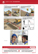 safety comic, excavations, safety cartoon