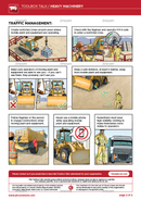 toolbox talk, heavy machinery, traffic management, safety illustrations