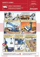 safety comic, heavy machinery, mobile equipment, safety cartoon
