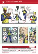 toolbox talk, confined spaces, safety illustration, safety cartoon