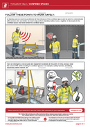 toolbox talk, safety illustration, confined spaces, safety cartoon