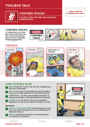 toolbox talk, safety illustration, confined spaces, safety cartoon